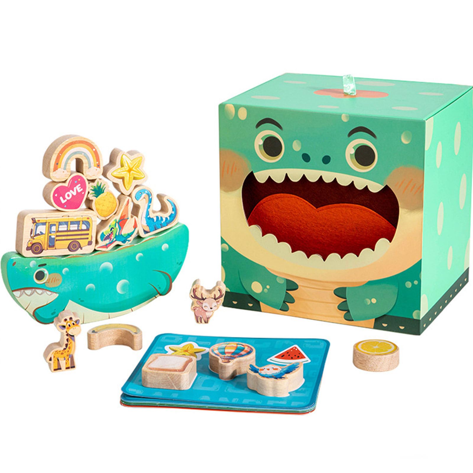 

Shinse Building Balance with Storage Wooden Montessori Building Educational Fingertip Early Fun for Boys and Ages and 6 Blocks, Game, Box, Toy,