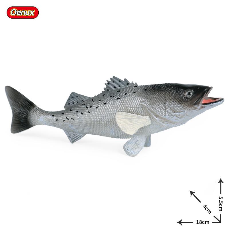 Children's Cognitive Marine Animal Model Toy: Big Bass, Sea Bass, Flounder, and Perch.