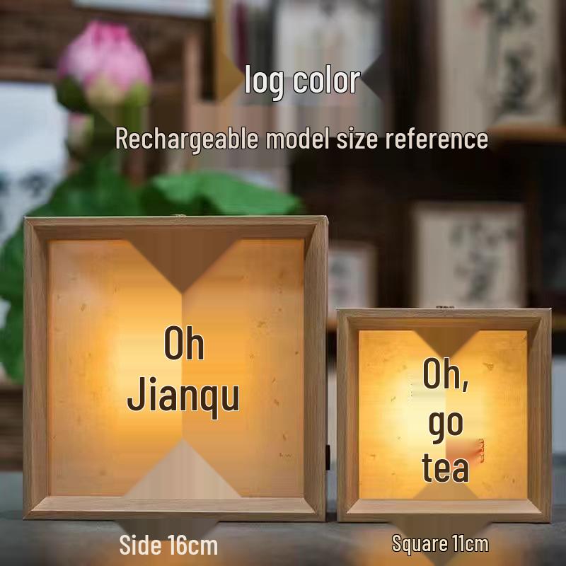 Retro Calligraphy Photo Frame Night Light - Handmade DIY Creative Tabletop Decor & Custom Gift