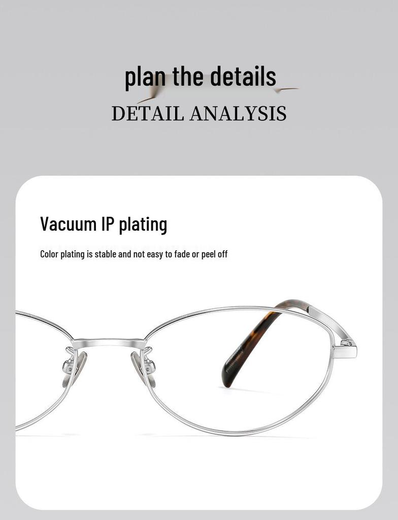 Old Money Retro Cat Eye Titanium Glasses for Women - Square/Round Face Myopia Frames (Style 30920)