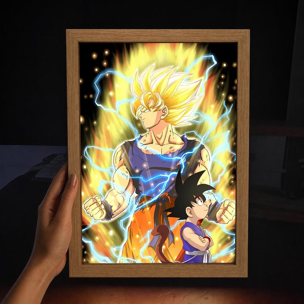 Veilleuse LED Dragon Ball: Cadre Photo Créatif Vegeta