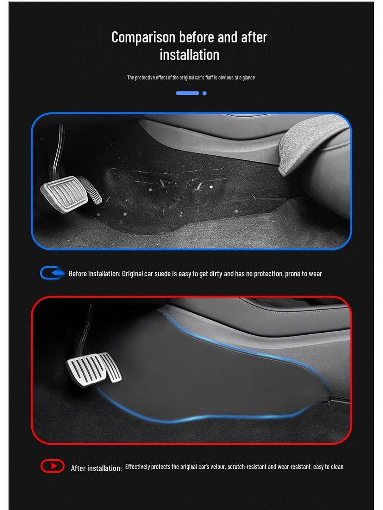 Telsa Model 3/Y 2022 Center Console Side & Rear Door Sill Kick Pads Interior Mod