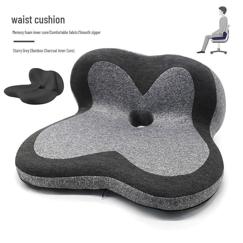 Memory Foam Petal Seat Cushion & Back Support Combo for Office, Car, Student Chairs