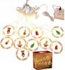 LED Curtain Garland for Window Christmas Figures Window Decoration 6M