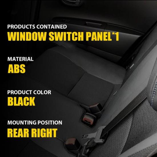 For Toyota Yaris 2012-2014 Right Window Rear Passenger Side Switch Panel Bezel