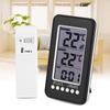 Indoor Outdoor Thermometer LCD Thermo Meter with Clock Wireless Temperature Room Therm Ometer Digital Ther Mometer for Home Office Bedroom