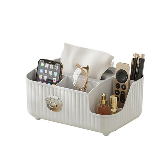 Cartoon Cat Paw Tissue Holder Modern Napkin Dispenser Container Multifunction Desktop Remote Control Stationary Pen Makeup Storage Box