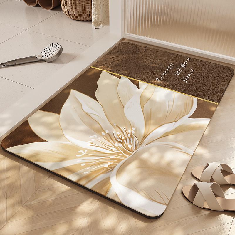 Used Windflower Diatom Mud Floor Mat – Stain-Resistant, Non-Slip, Quick-Dry, Water-Absorbent, Easy Clean Foot Mat for Sink