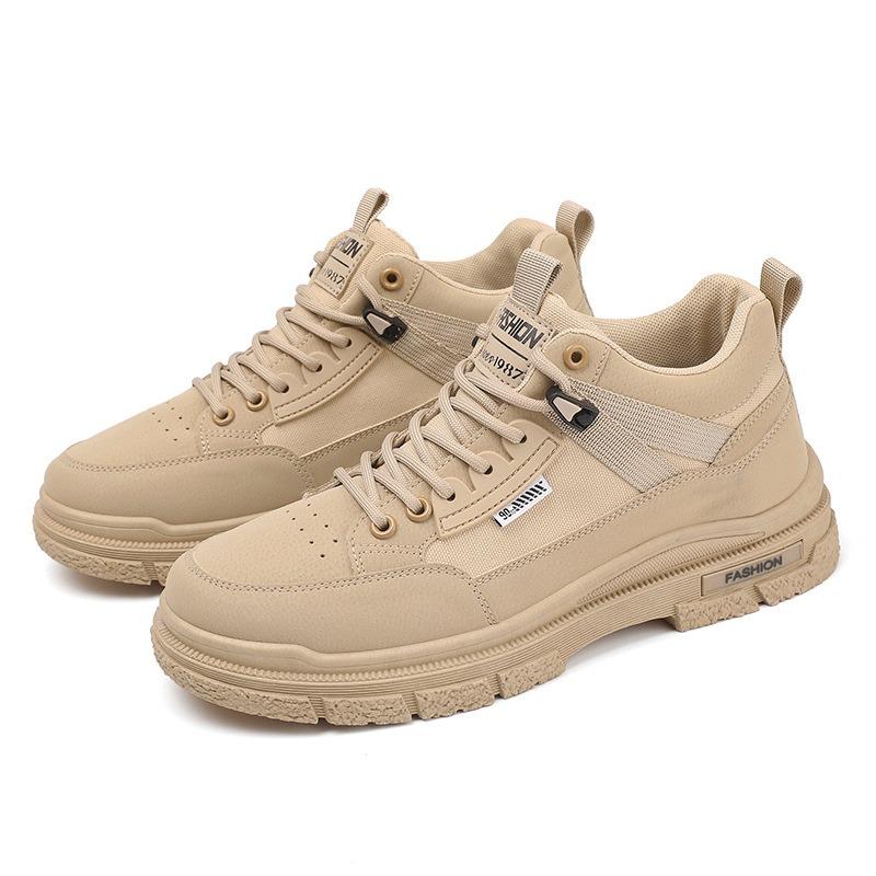 Autumn Men‘s Workwear Style Martin Boots Casual Sports Work Waterproof Thick-Soled Wear-Resistant High-Top.