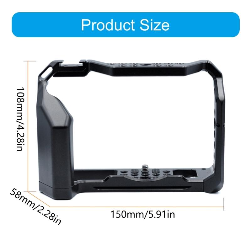 Stable Camera Protections Cage for X T4 Aluminum Alloy Construction Includes Rubber Pad Threaded Screws for Firm Hold