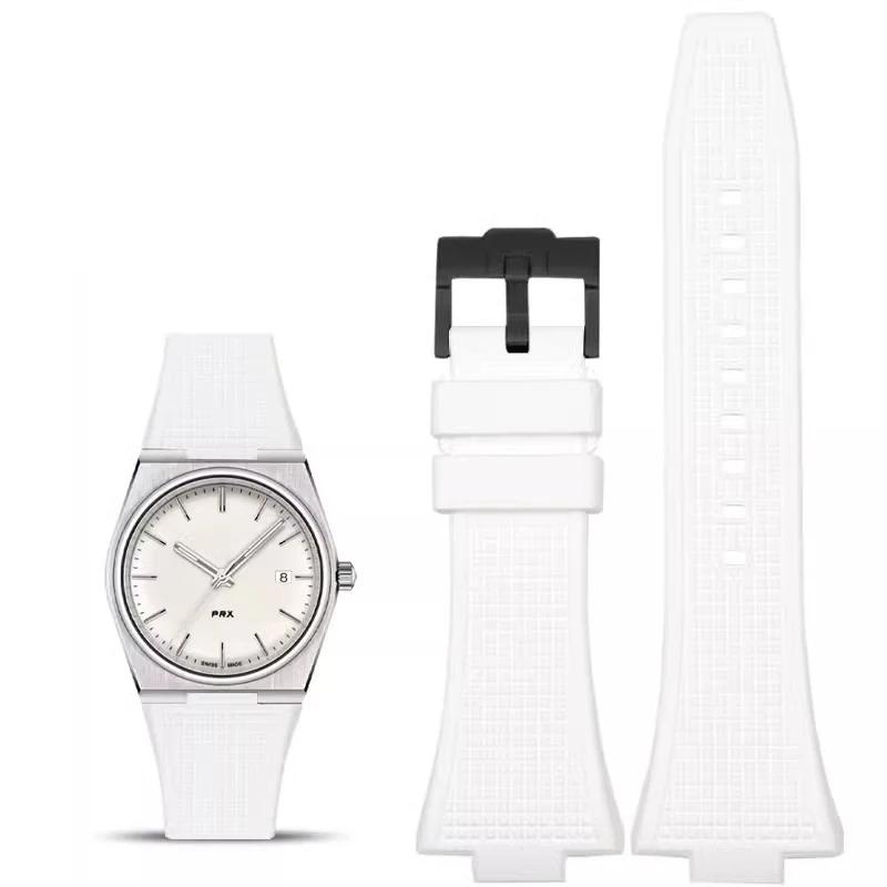 For Tissot PRX rubber strap T137 band Super Player 40mm men's bracelet watch strap T137407 T137410A replace wrist strap 27x12mm