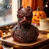Dekoratives Gothic-Accessoire Halloween-Horror-Entenfigurine, Teufelstier Harzstatue, Tischfigurine Schreibtischdekoration für Regal Schreibtisch Auto Dryade Dämon
