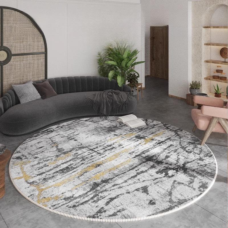 Light Luxury Rugs for Bedroom Nordic Style Living Room Decoration Round Carpet Home Fluffy Soft Rug Thick Plush Lounge Floor Mat
