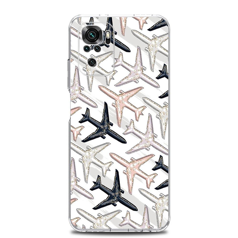 Handyhülle für Xiaomi Redmi Note 15 14 13 12 4G 10 11 Pro Plus 5G 14C 13C 12C 10C Klare Weiche TPU Hülle Flugzeugmuster