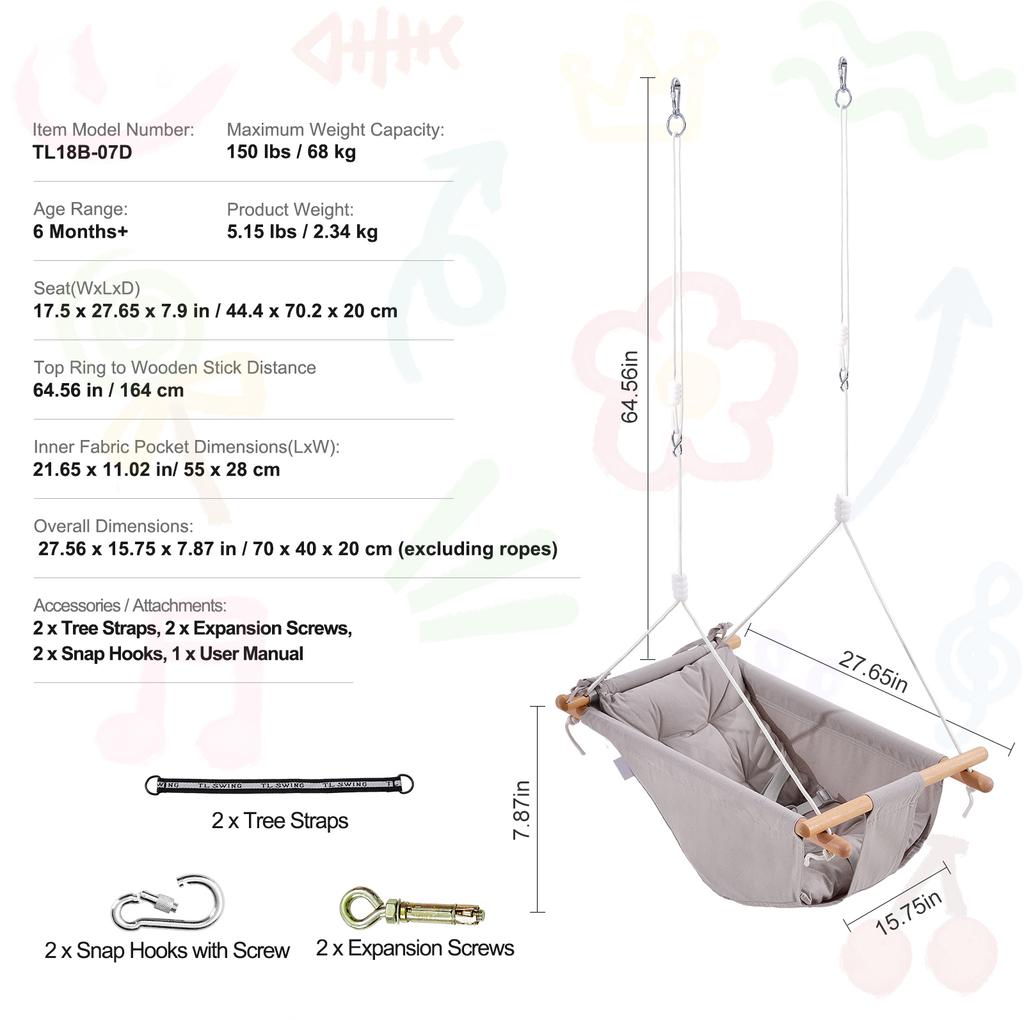 SucceBuy Tree Swing Saucer Swing 750lbs Swing Seat 2 Tree Hanging Straps Adjustable Multi-Strand Ropes Round Swing Kids Outdoor