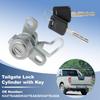 Upgraded Aluminum Alloy Tailgate Lock Cylinder with Keys for Nissan Frontier 2005-2021 Rear Trunk Liftgate Door Lock Cylinder Set Replace