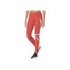 Adidas Solid Color Striped Pattern Printed Leggings Women Leggings Red GL7380