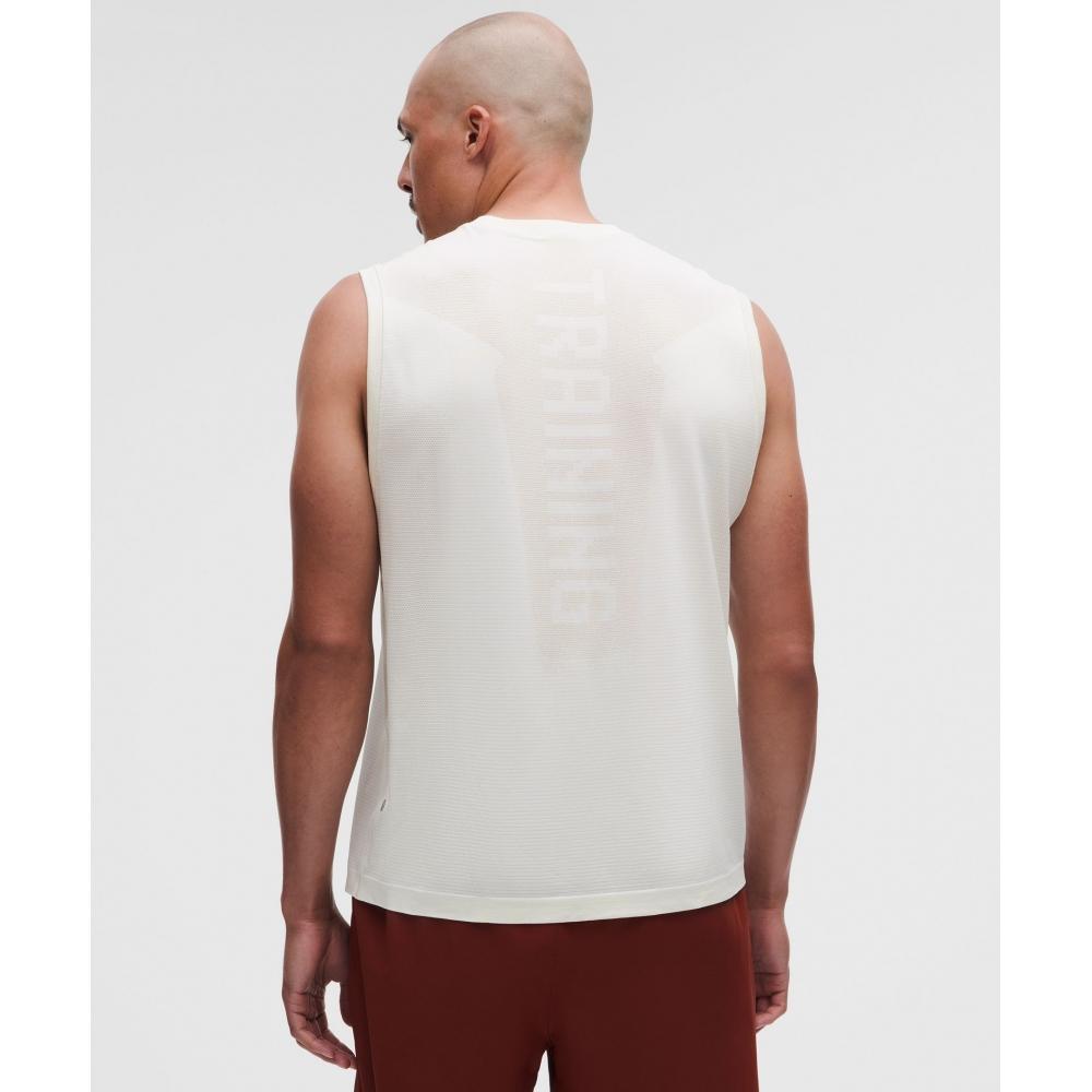 Lullulemon Metal Vent Tech Relaxed Fit Sleeveless Shirt *Training Caba Wht