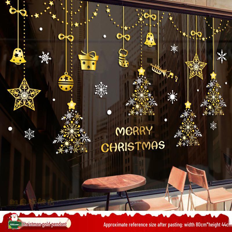 Santa Claus Christmas Window Clings - Tree, Door Stickers & Ornament Decor