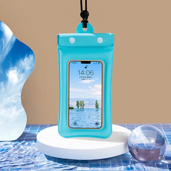 Waterproof Phone Pouch Fastener Tape Touchscreen Clear Window Leakproof Lanyard PVC Universal Phone Dry Bag Case Protector Phone Accessories