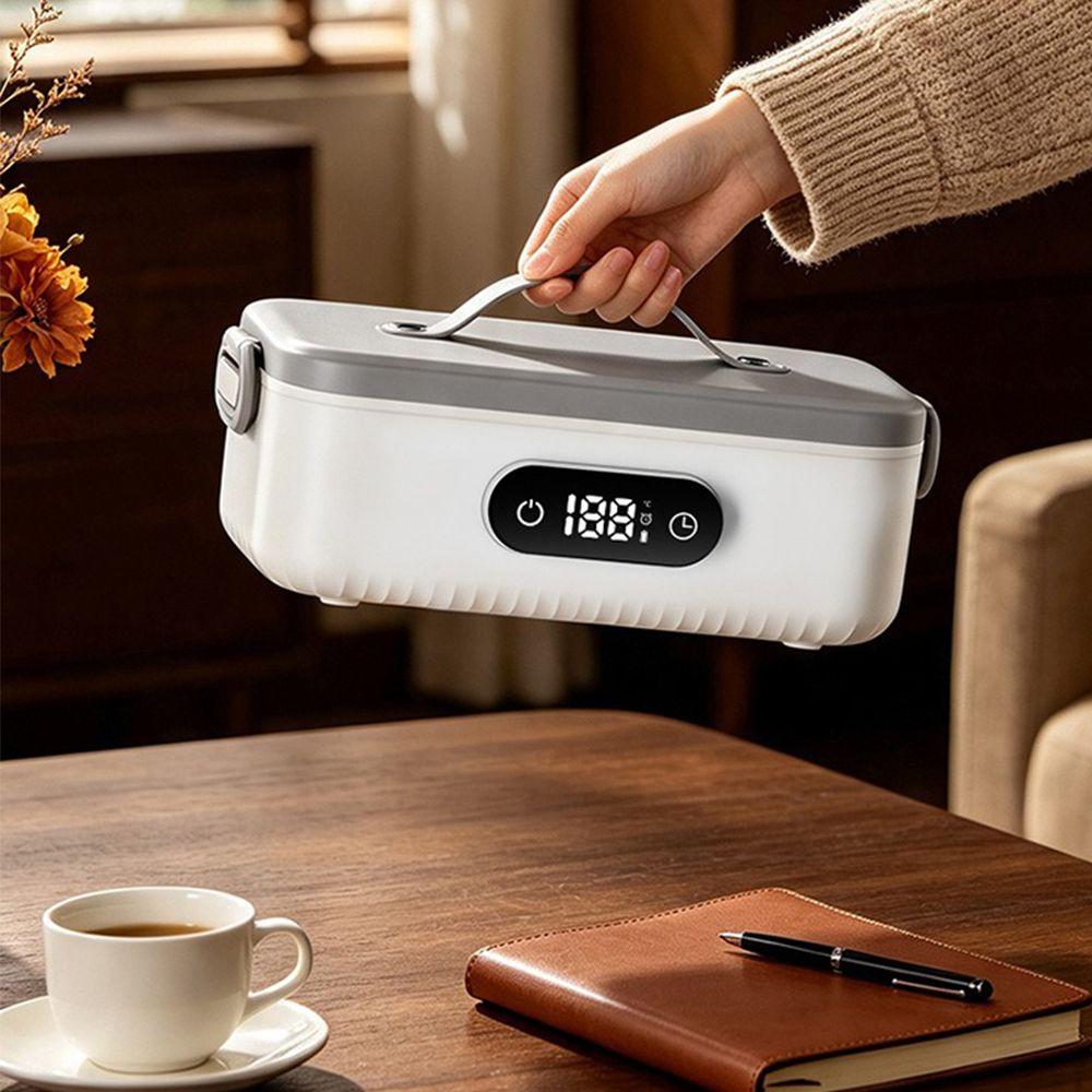 4-speed Temp Wireless Heating Food Container Cordless & Water-free Electric Lunch Box Travel Meals