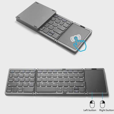 New Foldable Wireless Keyboard with Large Touchpad for Mobile Devices