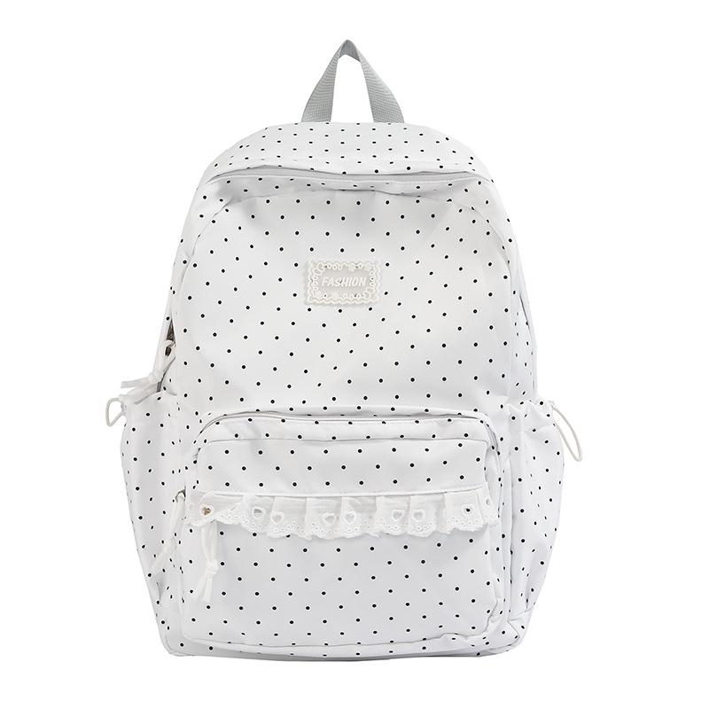 Schoolbag Niche High-value Design Lace Backpack Primary School Bag Women's 1011 New Large-capacity Versatile Backpack