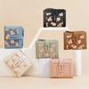 Women Short Purse Cute Fashion Printed Bear Zipper Hasp Coin Wallet Card Bag Ultra-Light Wear-Resistant Wallet Carteira