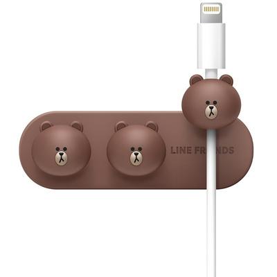 Elago Line Friends Magnetic Cable Management (3 Pieces), Brown, 3 Pieces