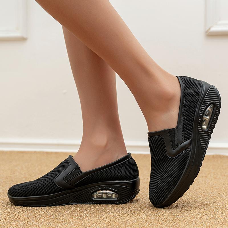 Women's Low-Top Mesh Cushion Support Sneakers Breathable Lightweight Orthopedic Shoes Ladies Outdoor Fashion Sport Walking Shoes