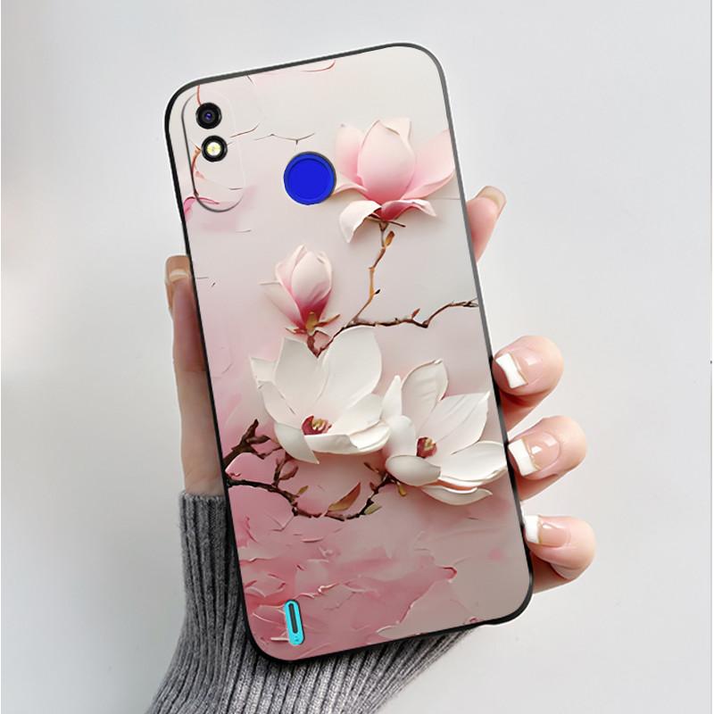 Printed Phone Case For Tecno Spark 4 Lite/POP 3PLUS Funda Capa Soft Silicone Black Shell Cover Cute Flower Cartoon Casing Coque