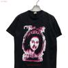 Band Print T Shirt Unisexs Cotton Black Size M Vintage Graphic Homme Breathable Stretched Streetwear Stylish Fashion