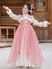 Ancient Style Children's Hanfu Winter Dress with Velvet, 2026 Edition - Thick, Fairy-Inspired Tang Suit Skirt