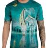 T-shirt Colorate con Cavalli Stampati in 3D Moda Estiva Top Casual Magliette
