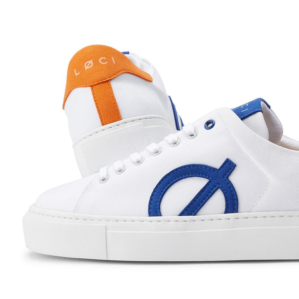 Loci Nine Vegan Sneakers White/Orange/Blue Lc-009-010