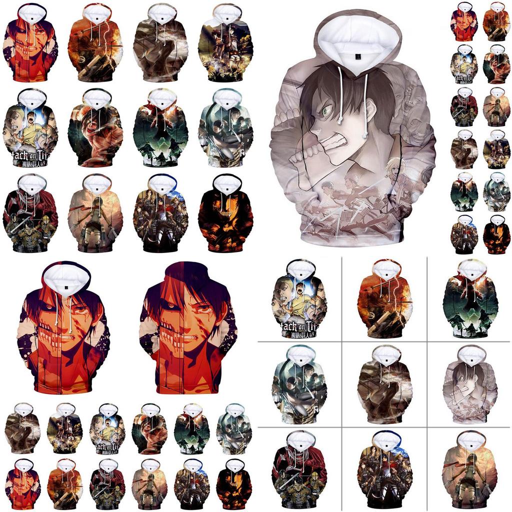 Vibrant Anime Attack On Titan Hoodie Sweatshirt Jacket For Cosplay And Casual Wear