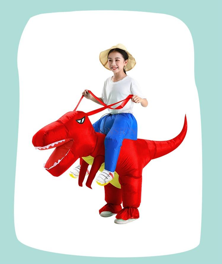 Riding Dolls Riding Funny Clothes Tyrannosaurus Rex Christmas Performance Clothing Children'S Dinosaur Inflatable Clothing