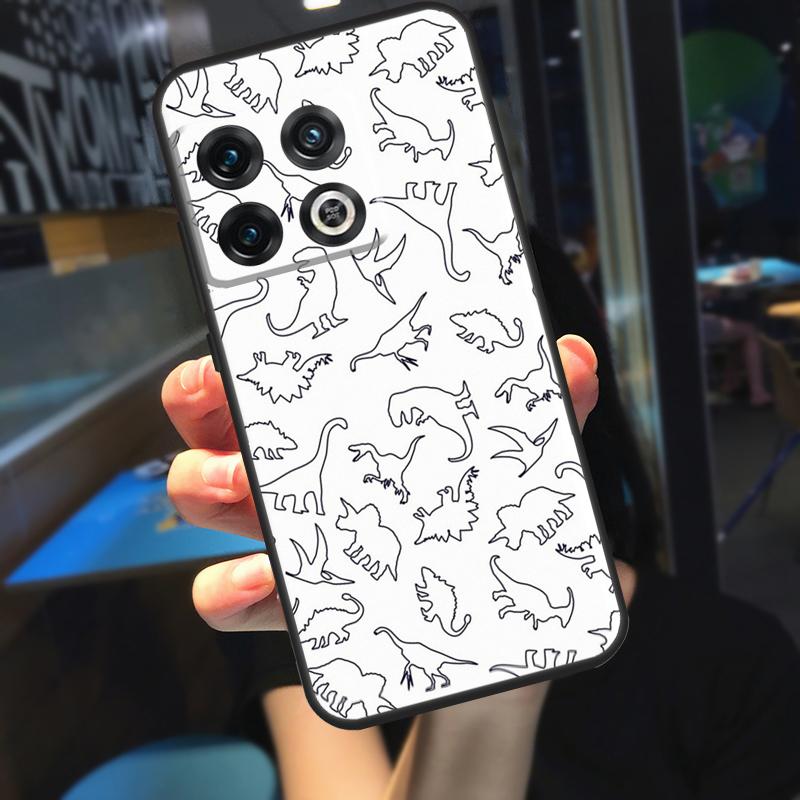 Skeleton Dinosaur Pattern Funda For OnePlus 10T 8T 9RT 12 13 13R 11 9 10 Pro OnePlus Nord 4 CE 2 3 Lite N20 N30 Case