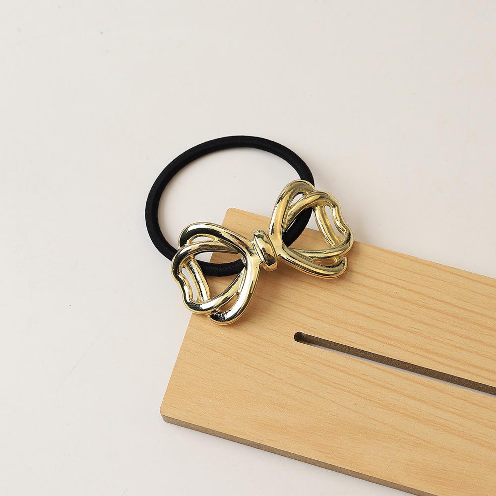 Shiny Alloy Hair Rope: Durable, Color-Retaining Elastic Hair Accessory for Women