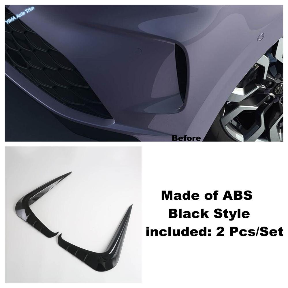 ABS Black / Carbon Fiber Look Front Fog Lights Lamp Cover Trims Fit For MG 4 MG4 2026 2027