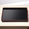 48cm Tray In Black or Lacquerware Made In Japan J-kitchens Long, 6-Shaku (1,000-Line) (Tray) Red, Non-Slip, (ABS Resin),