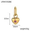 CARLIDANA Vintage Charm Women's Titanium Steel Heart-shaped Pendant Gold Plated Rhinestones 12 Birthstone Charms DIY Jewelry
