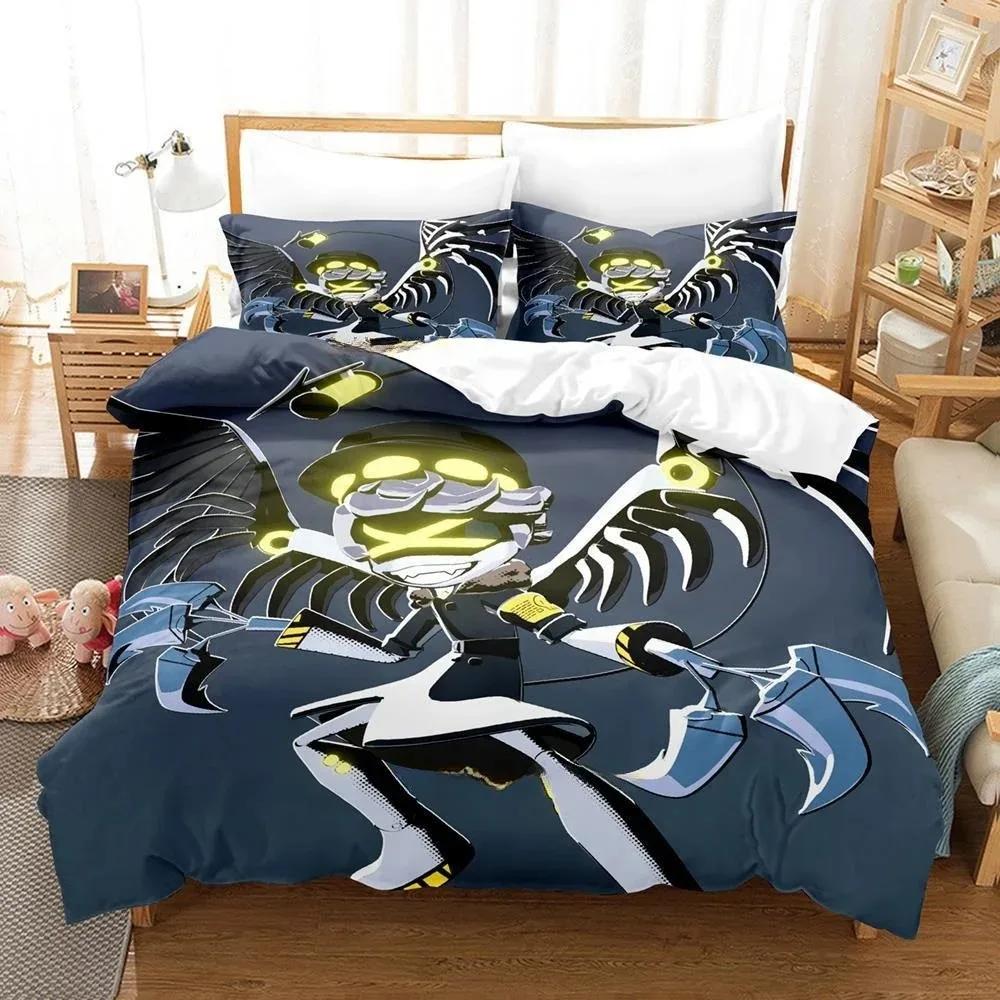 Fashion 3D Printing  Anime Murder Drones Bedding Set Cartoon Three-piece Set Adult Kid Bedroom Duvet Cover Sets  Home Textiles