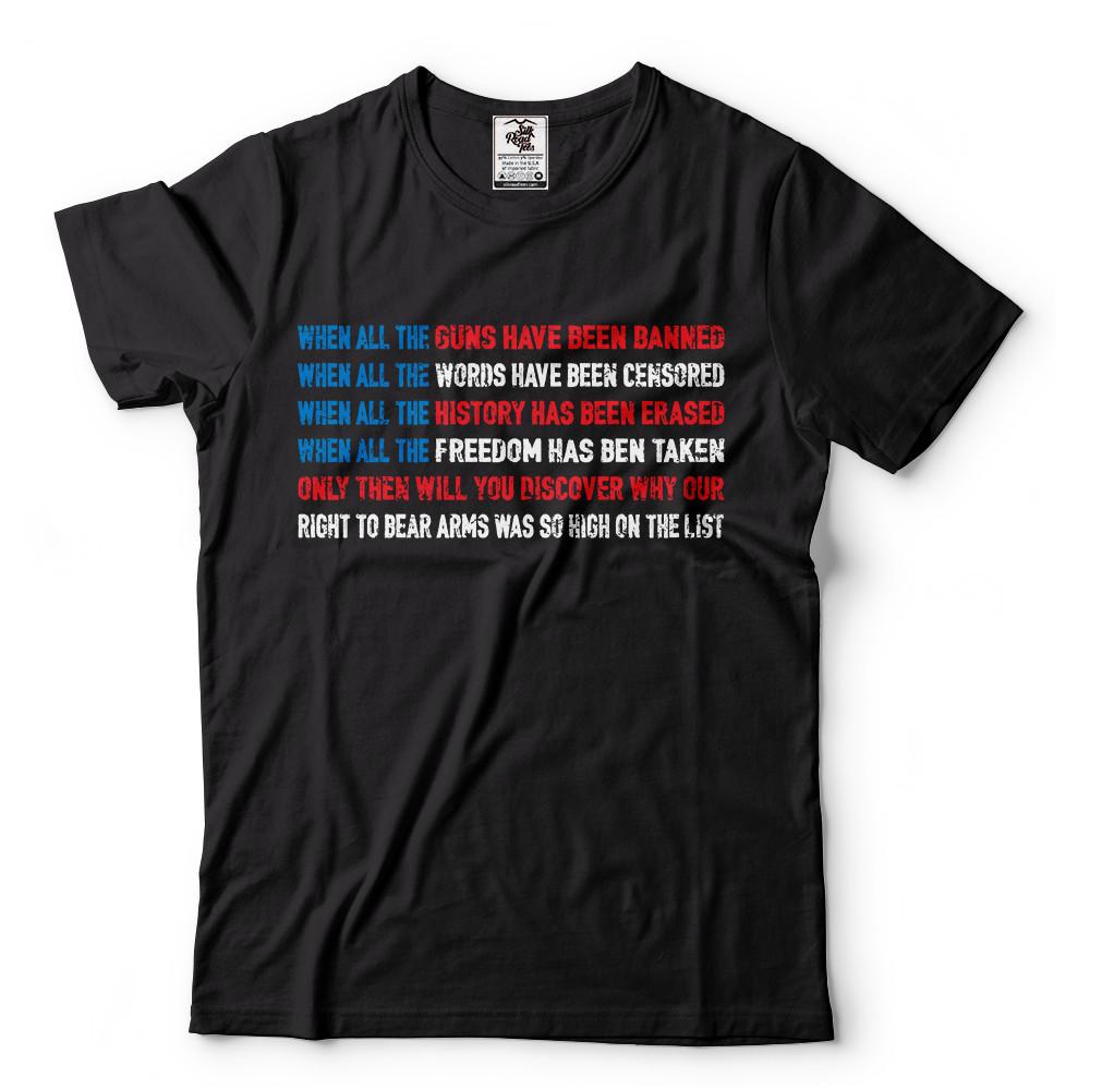 2nd Amendment Guns Tee shirt USA Rifle Gun Law American Tee Shirt Flag Tee XL