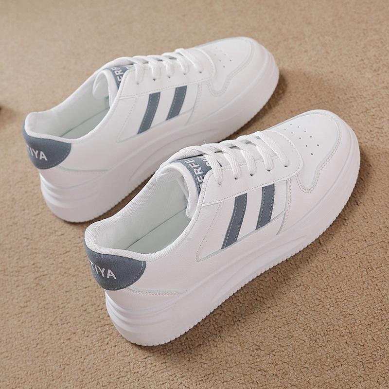 Women White Chunky Platform Sneakers Casual Athletic Skate Shoes