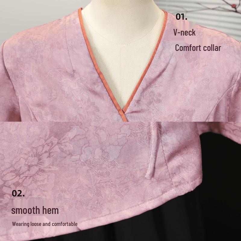 Yu Zhaolin New Chinese Style Jacquard Short Sleeve Shirt