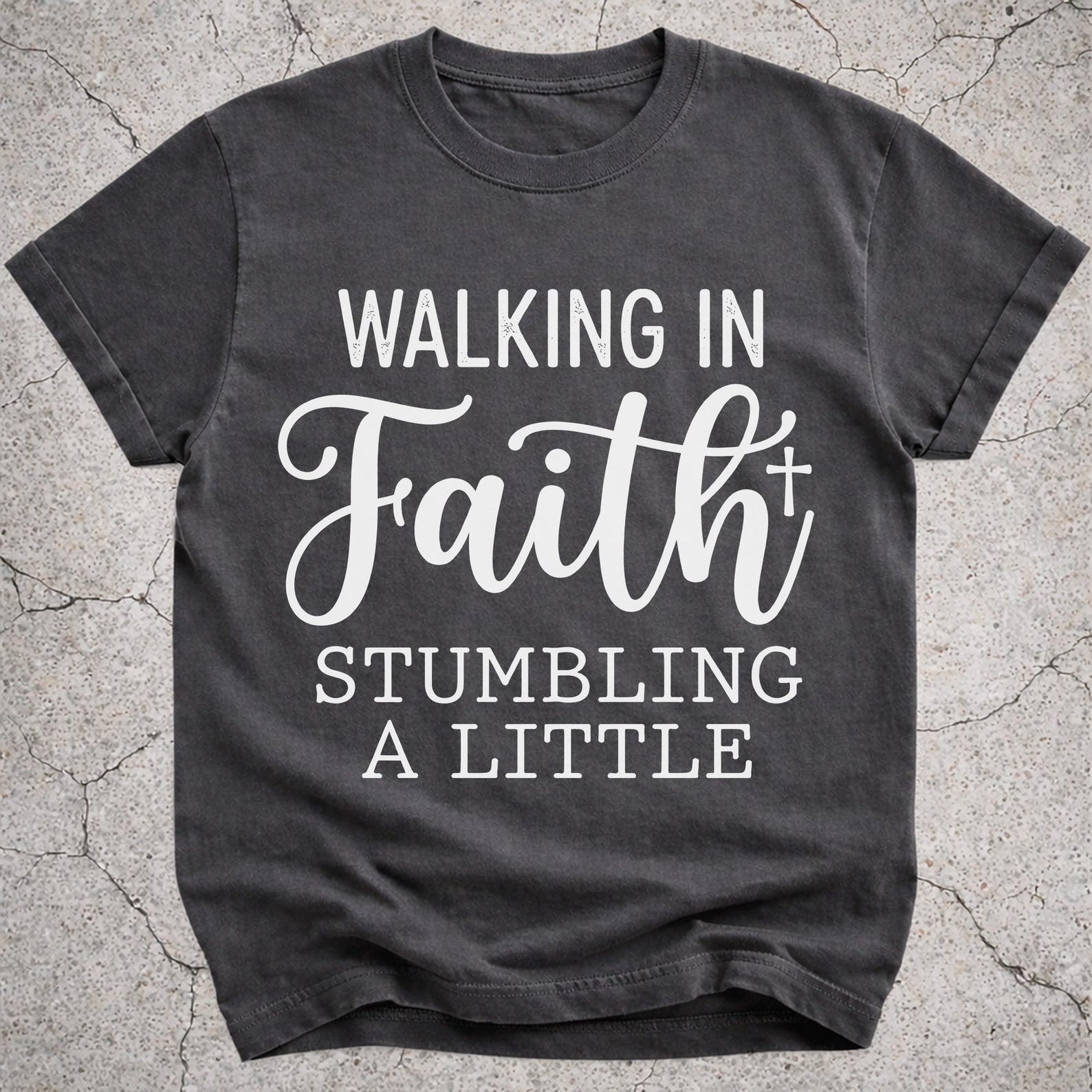Walking in Faith Shirt, Christian Faith Tee, Inspirational Religious Shirt 2XL