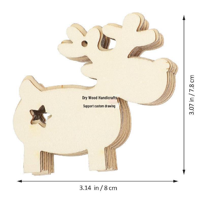 Reindeer-Shaped Wooden Christmas Tree Ornaments - DIY Holiday Decorations