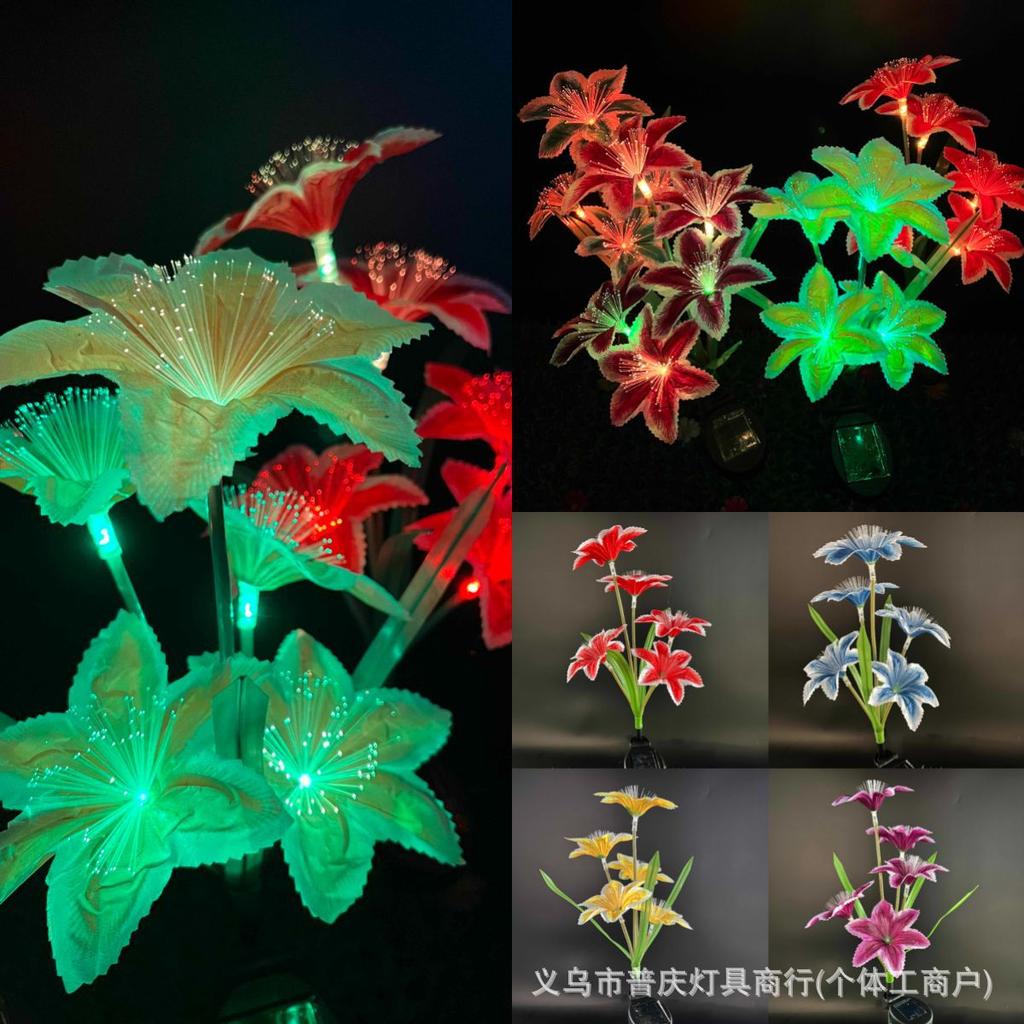 Neueste Dynamische Feenlilie Schmetterling Hochzeitsdekoration LED Neuheit Künstlerische Glasfaserblume Weihnachten Neujahrsparty Geschäft