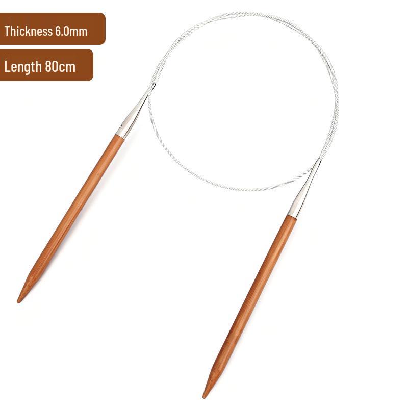 Bamboo & Steel Circular Knitting Needles Set for Sweaters, Scarves, and Sleeves